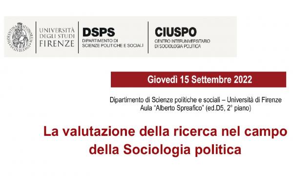 La valutazione della ricerca nel campo della Sociologia Politica