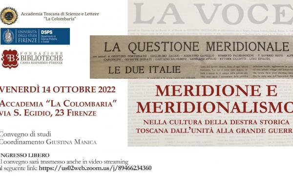 Meridione e Meridionalismo nella cultura della Destra Storica toscana dall'Unità alla Grande Guerra